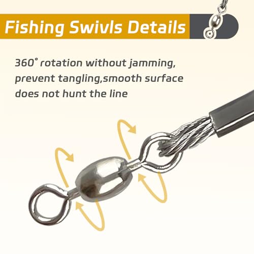 Circle Hook Rigs with Stainless Steel Leader - 25 Pack 2/0