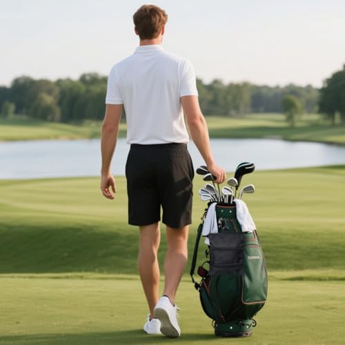 Portable Golf Ball Storage Bag with Zippers - Black