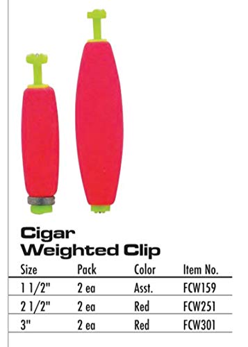 Fish'N Foam Cigar Float - 1 1/2 Inch Weighted Clip