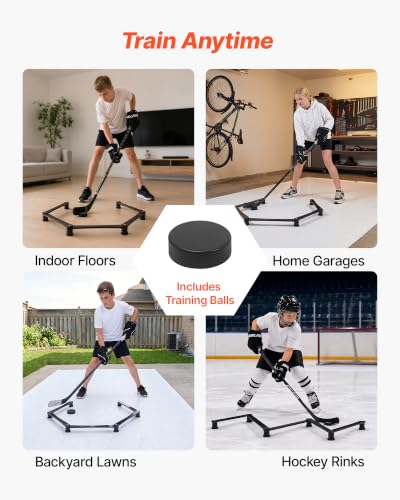 Adjustable Hockey Stick Handling Trainer - 5-Section Portable Tool