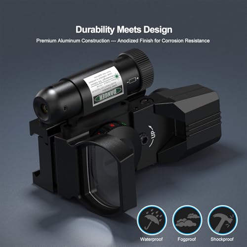 Reflex Sight with Green Laser - 4 Reticles, Black Variation