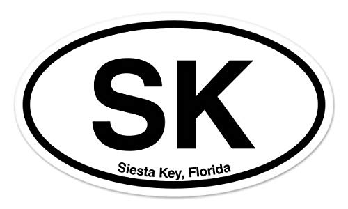 Siesta Key Florida Vinyl Car Bumper Sticker - 5" x 3"