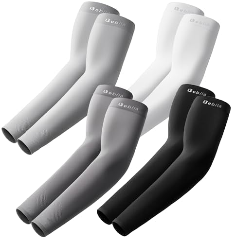 Bebila Arm Sleeves for Men Women, UV Sun Protection Cooling