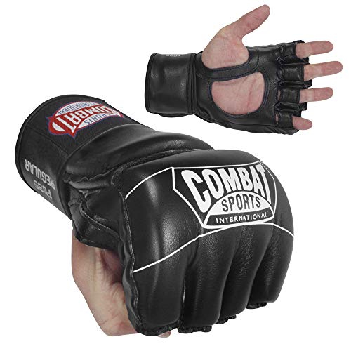 Combat Sports Pro Style MMA Gloves Black Medium - 5oz Fight Gloves