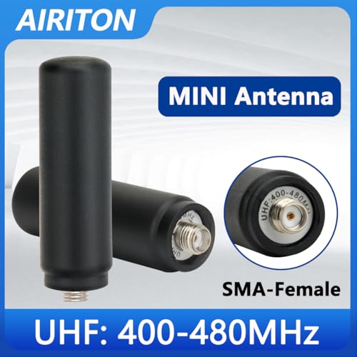 Mini UHF Two-Way Radio Antenna - 2.28 Inch SMA Female (4 Pack)