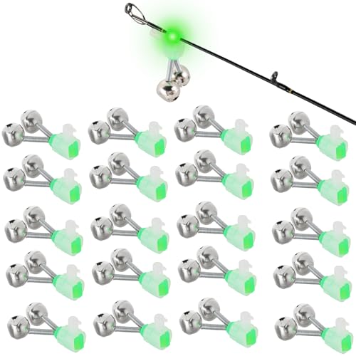 Fishing Bells for Rod Tips - 20 Pcs Clip-On Fish Bite Alarms