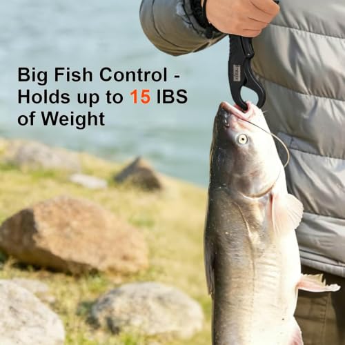 Floating Fishing Lip Gripper Tool with Lanyard - 9.5 Inch