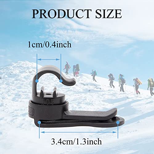 Magnetic Tube Clips for Hydration Packs - 2 Pack, Black