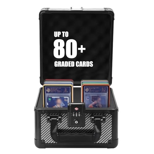 ZINHO Upgraded TSA-Lock Card Storage Case, Black – Holds 80+ Cards, 2-Slot