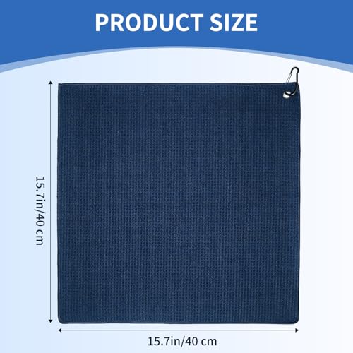 Microfiber Fishing Towel with Clip, 16x16 Inch - Blue