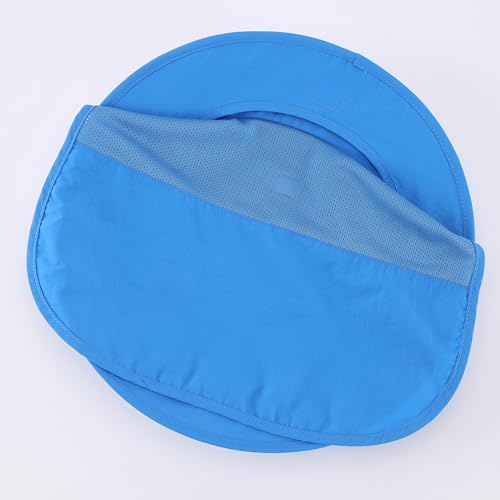 Kids UPF 50+ Wide Brim Sun Hat with Neck Flap - 3-7 Years Blue