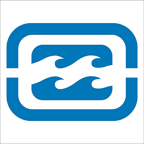 3" Light Blue Wave Decal Sticker - Stick It