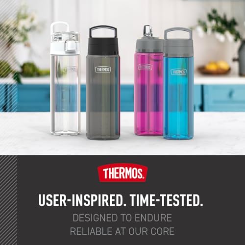 THERMOS ICON Series 26oz Clear Hydration Water Bottle with Wide Mouth & Rapidcap Lid