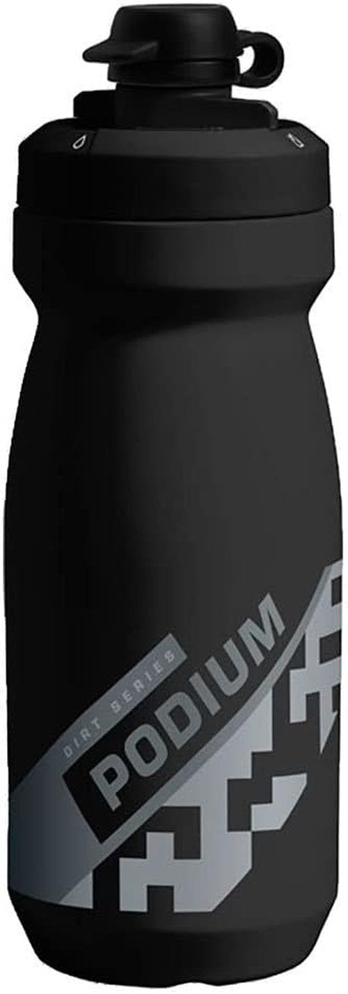 CamelBak Podium Dirt Series Water Bottle - 21oz Squeeze Design with Mud Cap - Black