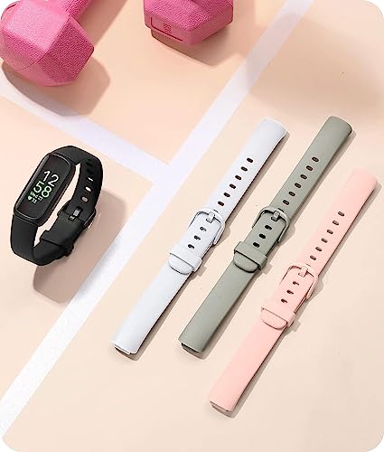 Soft Silicone Sport Wristband for Fitbit Inspire 3 - Ivory, Small (5.5"-7.1")