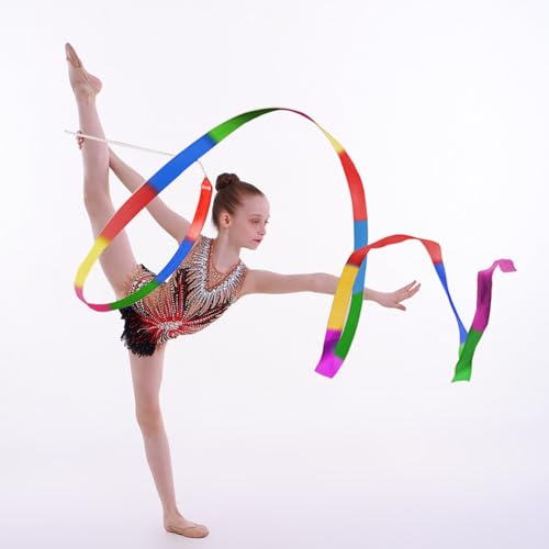 3 Pcs Dance Ribbons - 78.7 Inch Twirling Ribbon Dancer Wand