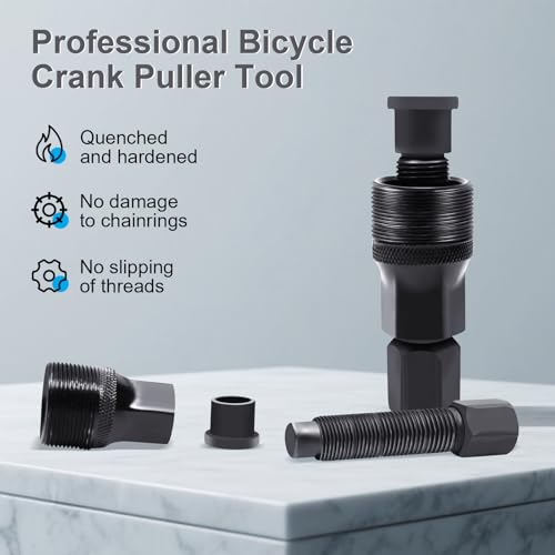 Bike Crank Puller Tool - Premium Carbon Steel for Square Taper & Splined Cranks