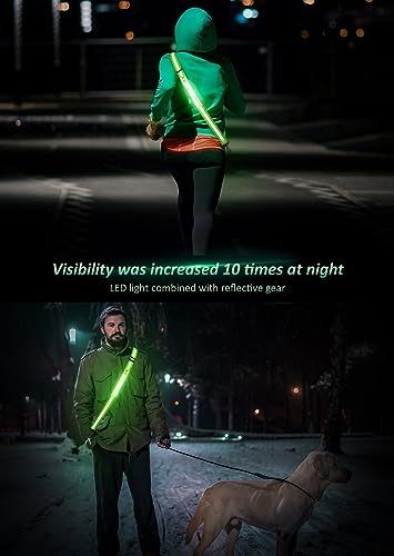 LED Reflective Safety Belt Sash - High Visibility Night Walking Gear