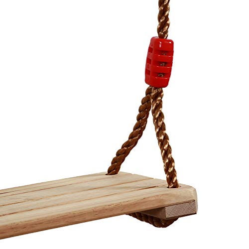 Wooden Swing Seat for Kids & Adults, Adjustable Garden Porch Swing 15.8x6.3 inches