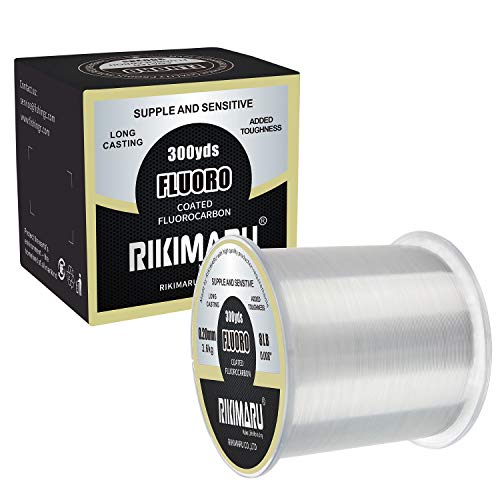 Fluoro Fishing Line - 100% Soft Fluorocarbon, 10 lb/300 yds, Clear