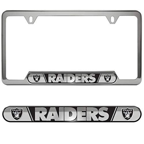 Las Vegas Raiders License Plate Frame - Stainless Steel with Aluminum Inserts