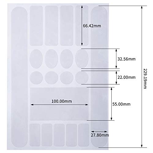 Bicycle Chainstay Protector - 3 Pieces Clear PVC Covers