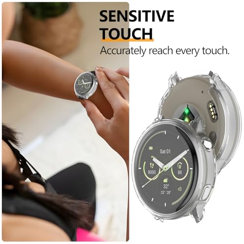 Soft TPU Screen Protector Case for Garmin Venu 4 41mm - Clear 4 Pack