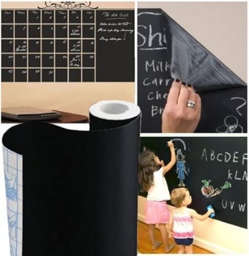 Chalkboard Wallpaper Peel and Stick,18 × 79 Inches, Removable
