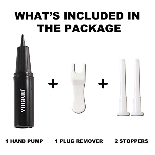 Hand Air Pump for Yoga Ball - Exercise Ball Pump with 2 Plugs