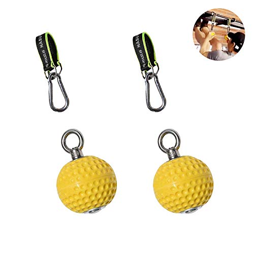 Lispeed Training Cannon Ball with Wrist Ball Pull-Up Fitness Equipment Training Holds Grips Pointing Grip Strength Training Ball (72 mm)