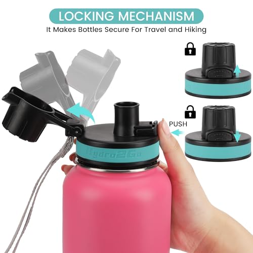 Auto Flip Lid for Wide Mouth Water Bottles - 12 to 64 oz