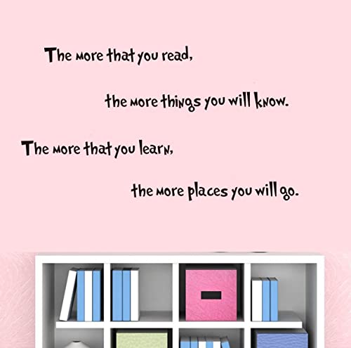 Inspirational Wall Quote Decal - The More That You Read