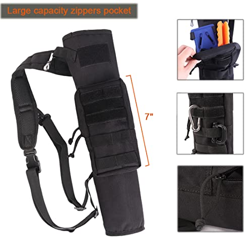 KRATARC Black Lightweight Archery Quiver Foldable Hip & Back Use with Molle System