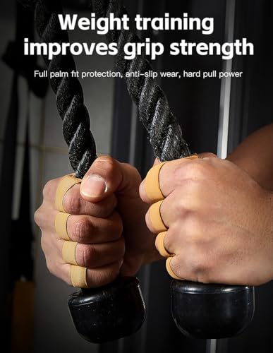 Weight Lifting Gloves for Men & Women - Grey Leather Grip