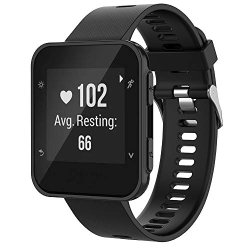 Silicone Replacement Band for Garmin Forerunner 35 - Black