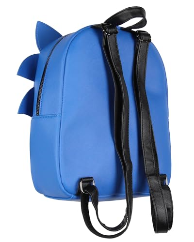 Sonic The Hedgehog 13-Inch Mini Faux Leather Backpack with 3-D Ears & Quills