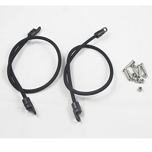 Kayak Bungee Paddle Holders - Pack of 2 with Screws & J-Hooks