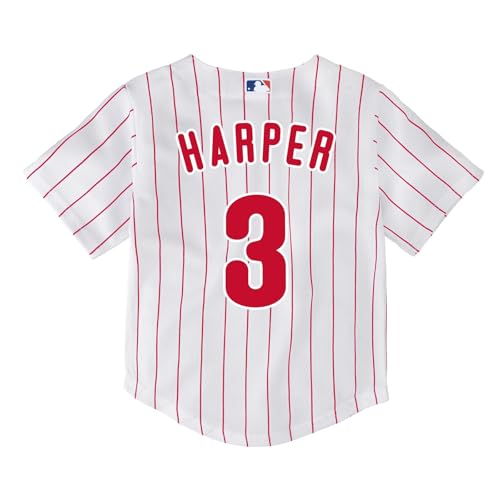 Toddler Bryce Harper Phillies White Home Jersey 2T 2-4 yrs - Outerstuff MLB