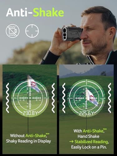 Golf Rangefinder with Slope, 800 Yards, 6X Magnification, Vibration Alert