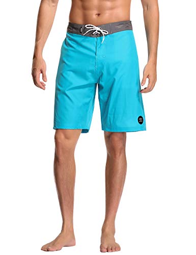 Men's Quick Dry Swim Trunks with Pockets - Sky Blue