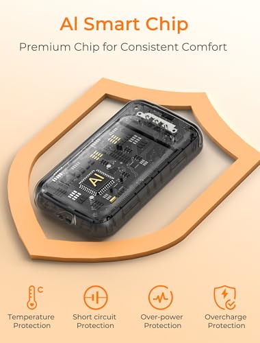 Rechargeable Electric Hand Warmer - Portable for Camping & Golf - Black 1 Pack