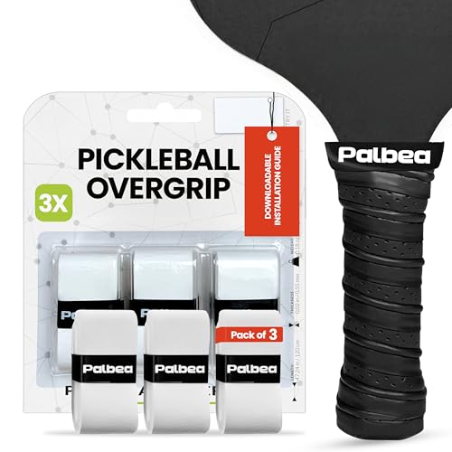 Pickleball OverGrip Tape - Extra Tacky Grip - 3-Pack White
