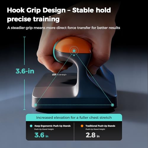 Ergonomic Push Up Board with Wrist Support - Orange & Gray