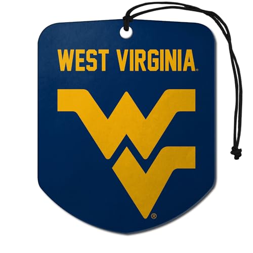 NCAA West Virginia Mountaineers Car Air Freshener - 2 Pack, Black Ice