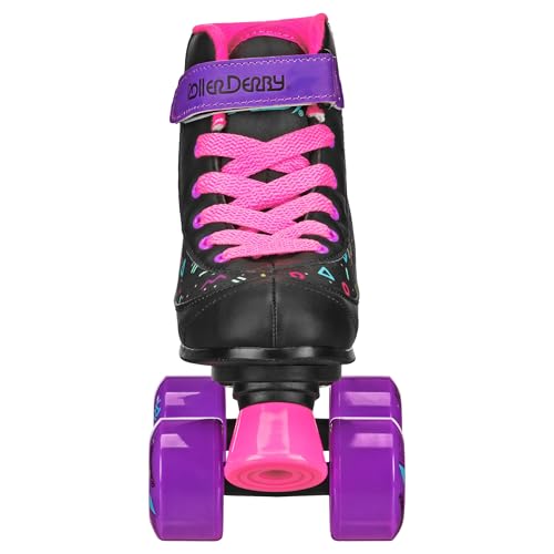 Roller Derby Firestar Youth Quad Roller Skates Midnight Prism for Girls & Boys
