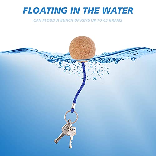 Floating Cork Ball Keyring - 53mm Waterproof Key Float for Water Sports