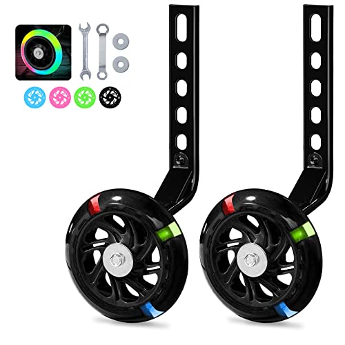 Heavy Duty Bike Training Wheels for 14-20 Inch Bikes - Black