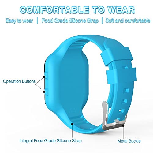 Non-Bluetooth Kids Fitness Tracker Watch - Square Blue