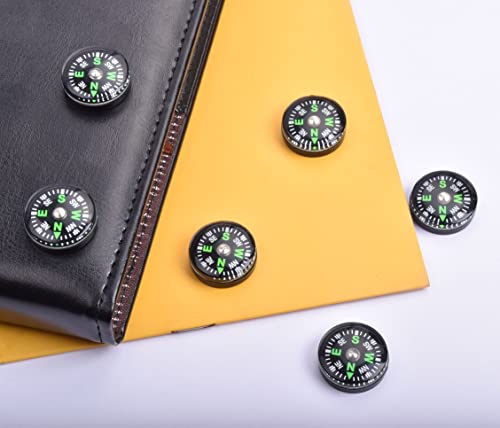 20 Pack Mini Pocket Compass - Oil Filled, 20mm, for Outdoor Activities