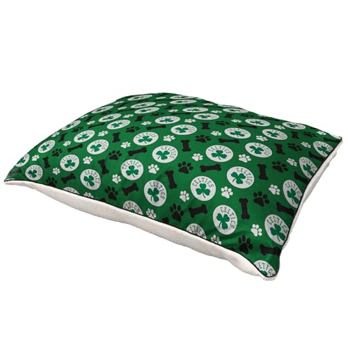 Boston Celtics NBA Bones Repeat Sherpa Pet Bed - 35" x 44"